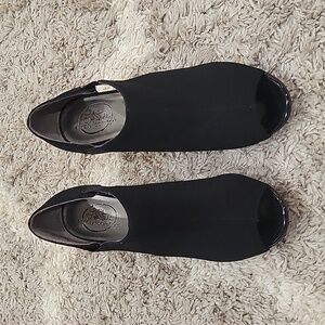 Black suede pumps size 8